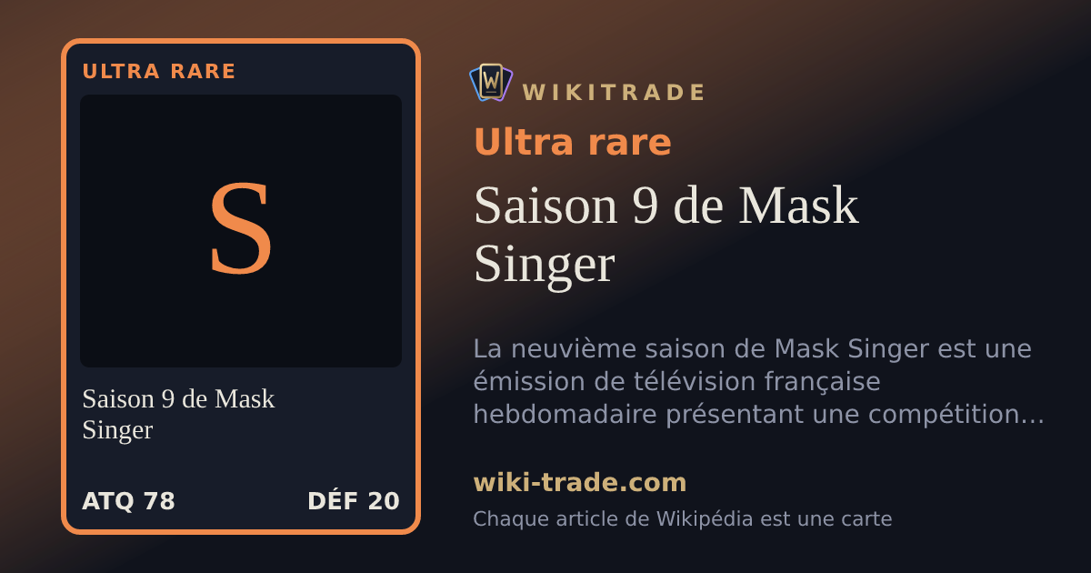 Saison 9 de Mask Singer — carte Ultra rare