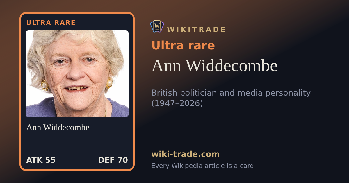Ann Widdecombe — Ultra rare card