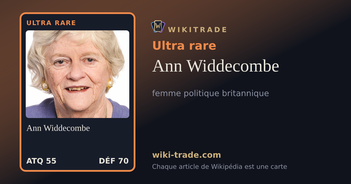 Ann Widdecombe — carte Ultra rare