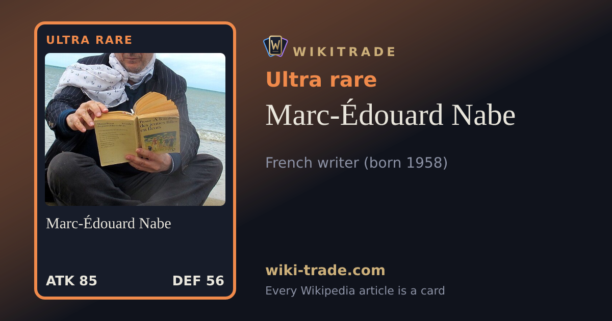 Marc-Édouard Nabe — Ultra rare card
