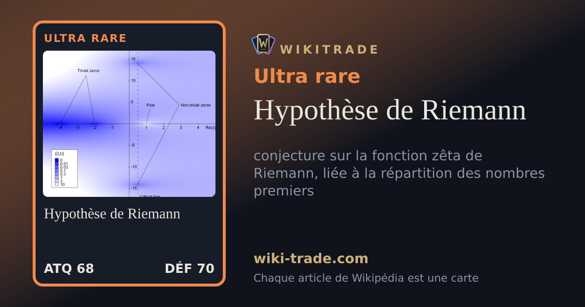 Hypothèse de Riemann — carte Ultra rare