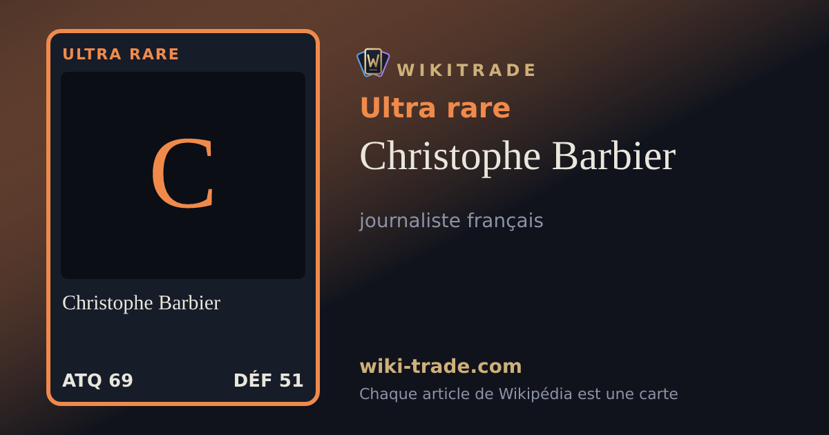 Christophe Barbier — carte Ultra rare