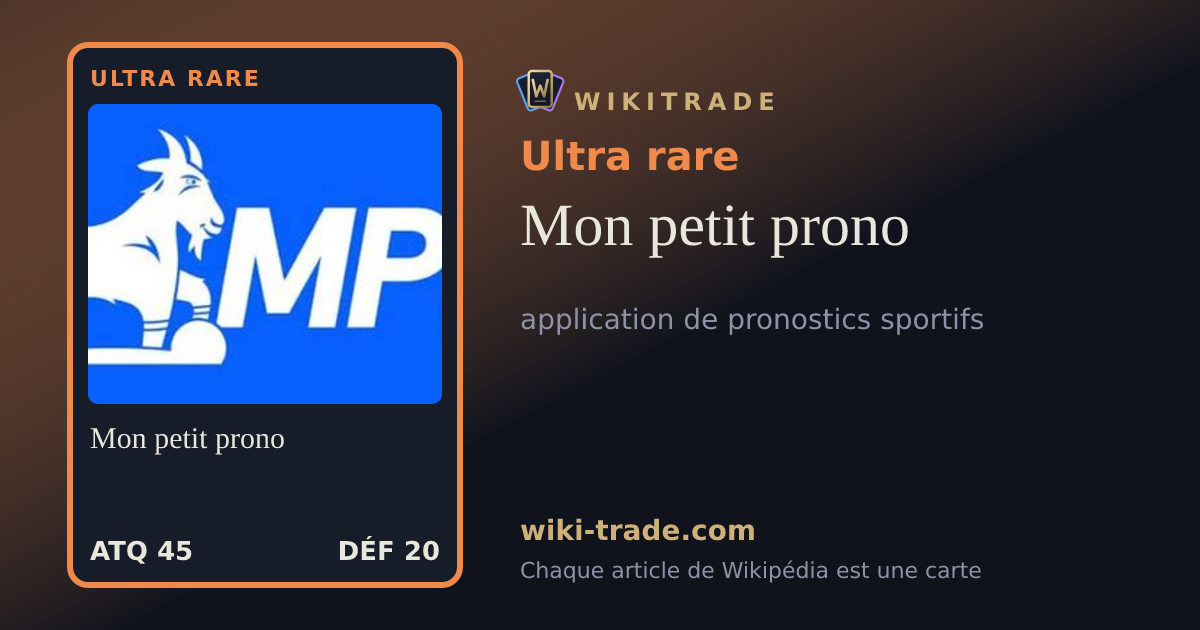 Mon petit prono — carte Ultra rare