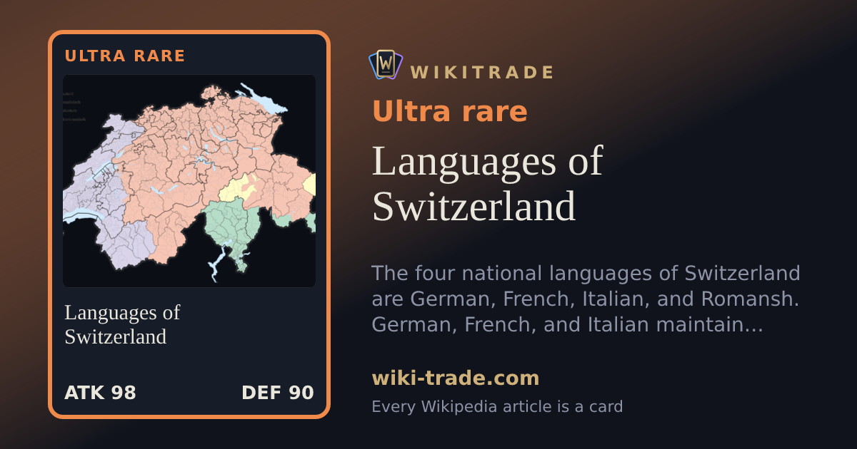 Languages of Switzerland — Ultra rare card