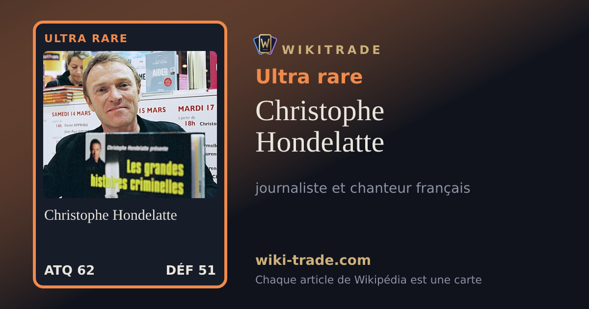 Christophe Hondelatte — carte Ultra rare
