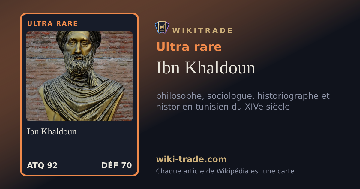 Ibn Khaldoun — carte Ultra rare