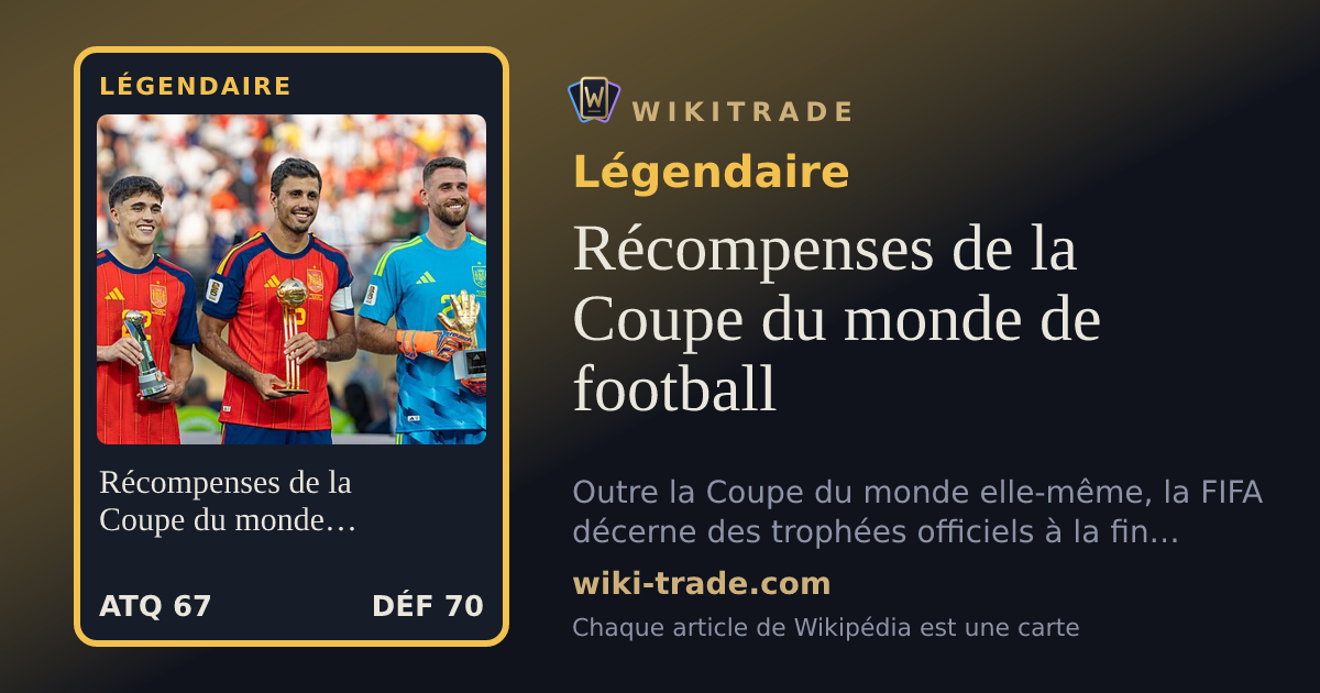 Récompenses de la Coupe du monde de football — carte Légendaire