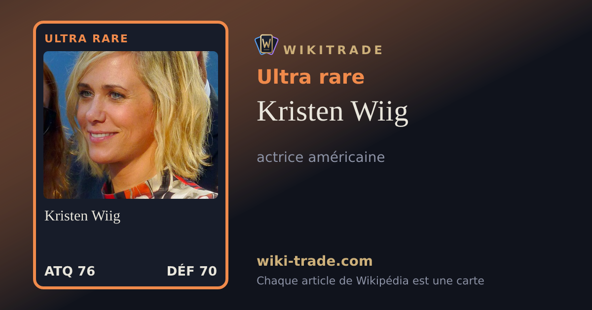 Kristen Wiig — carte Ultra rare