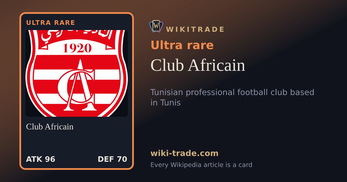 Club Africain — Ultra rare card