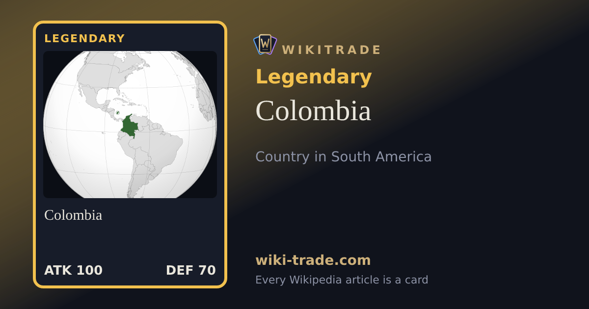 Colombia — Legendary card