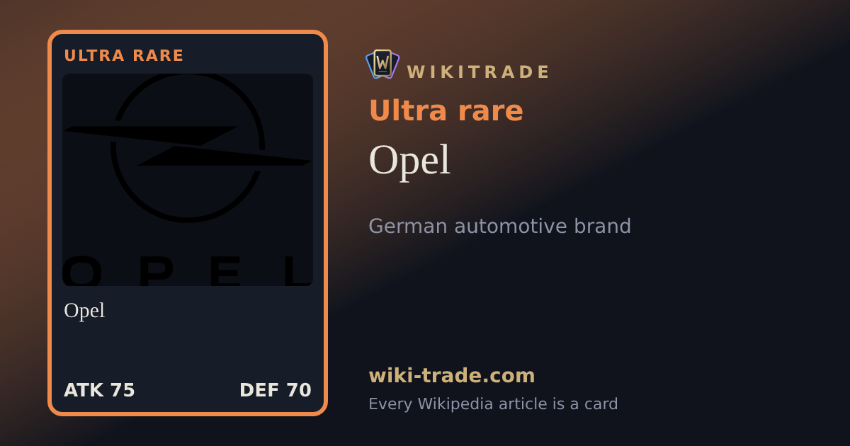 Opel — Ultra rare card