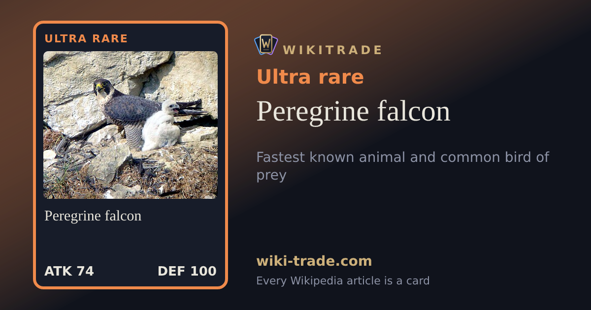 Peregrine falcon — Ultra rare card