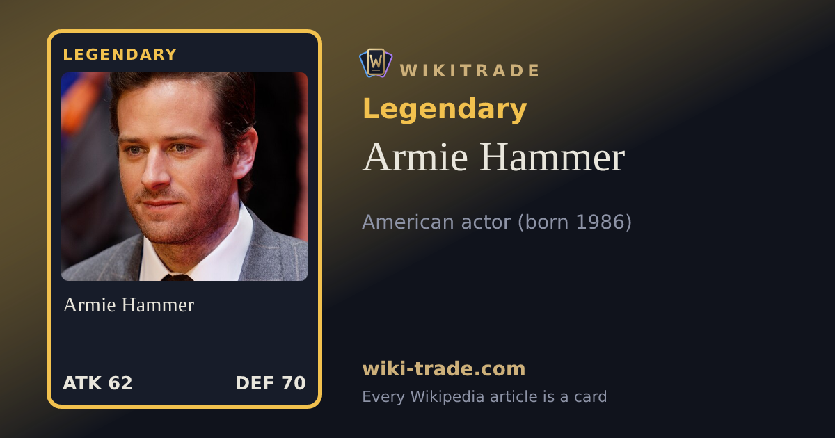 Armie Hammer — Legendary card