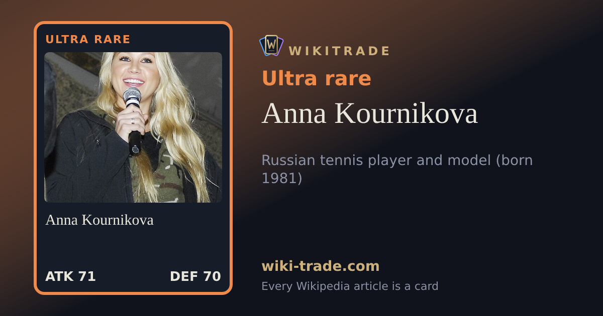 Anna Kournikova — Ultra rare card