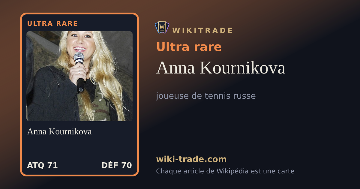 Anna Kournikova — carte Ultra rare