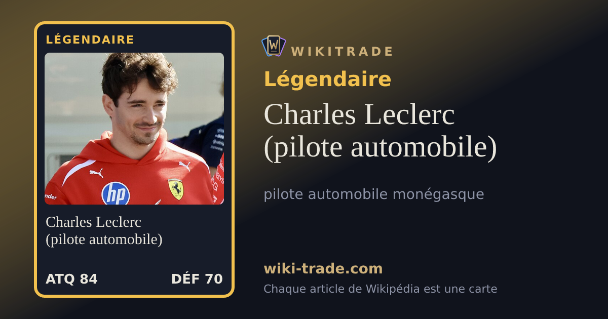 Charles Leclerc (pilote automobile) — carte Légendaire