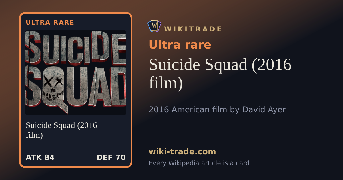 Suicide Squad (2016 film) — Ultra rare card