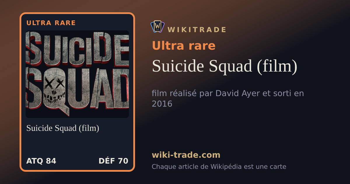 Suicide Squad (film) — carte Ultra rare