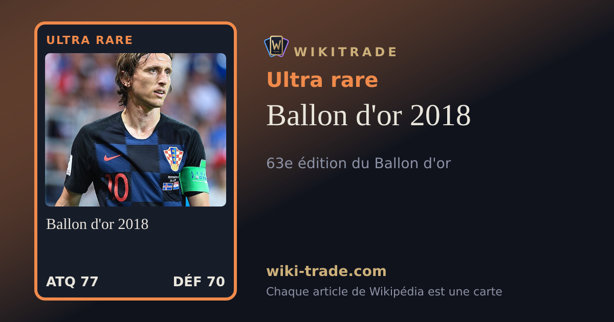 Ballon d'or 2018 — carte Ultra rare