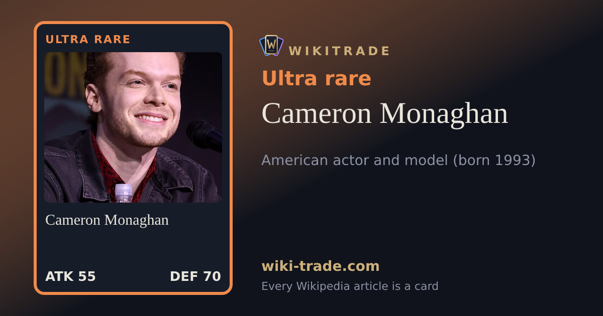 Cameron Monaghan — Ultra rare card