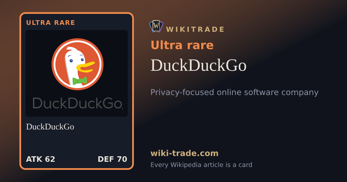 DuckDuckGo — Ultra rare card