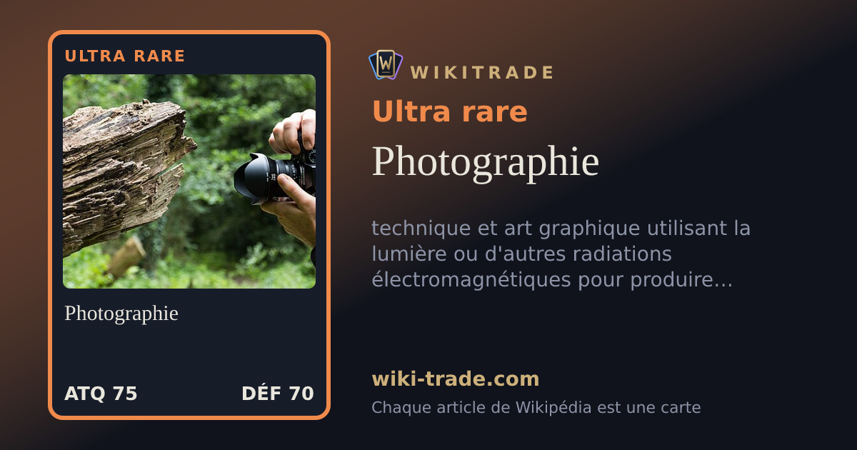 Photographie — carte Ultra rare