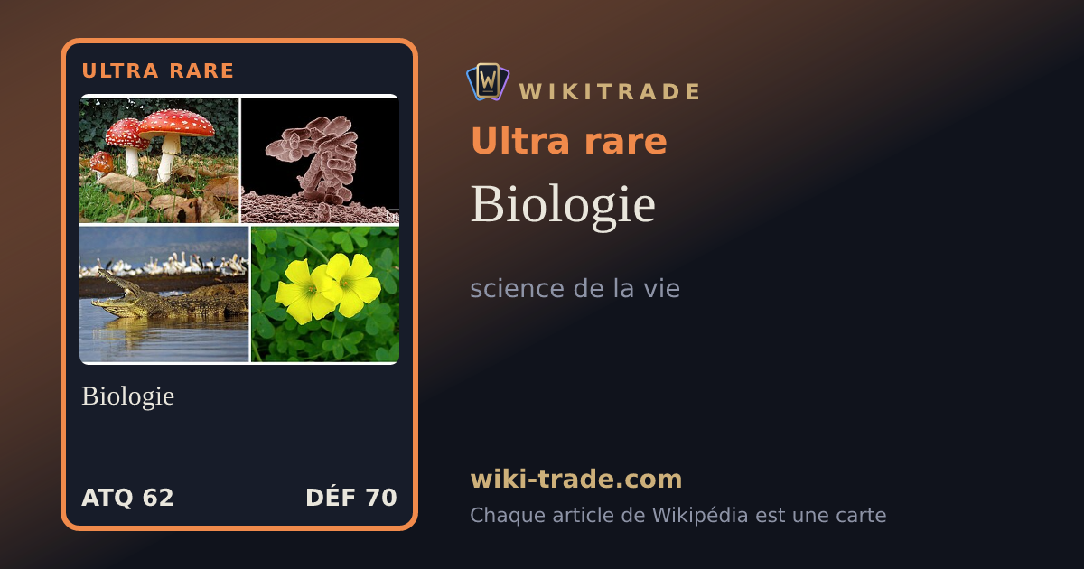 Biologie — carte Ultra rare