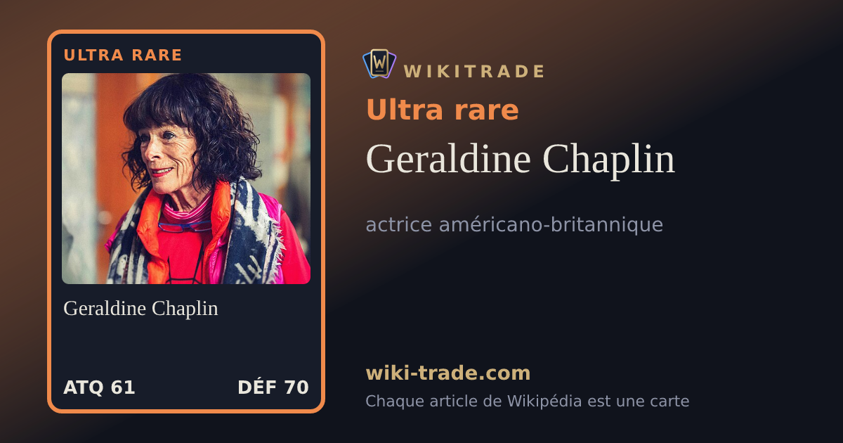 Geraldine Chaplin — carte Ultra rare