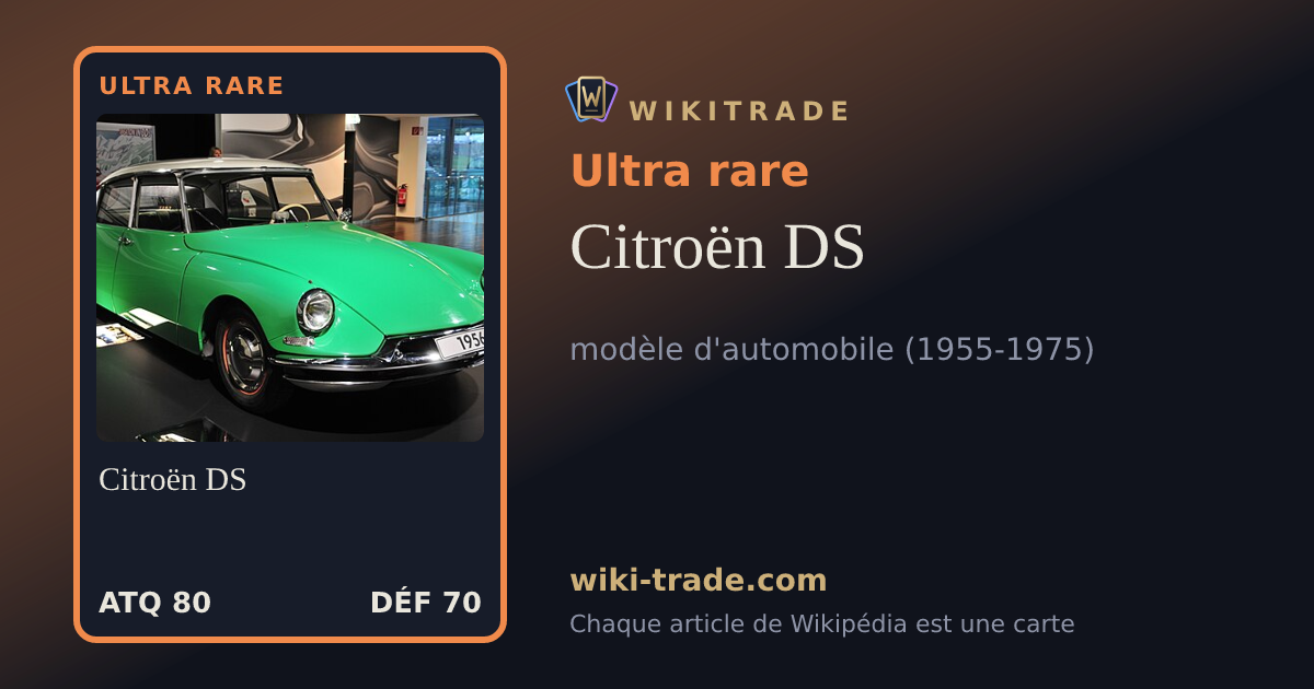 Citroën DS — carte Ultra rare