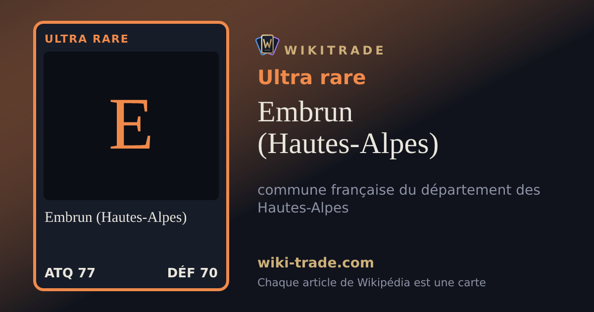 Embrun (Hautes-Alpes) — carte Ultra rare