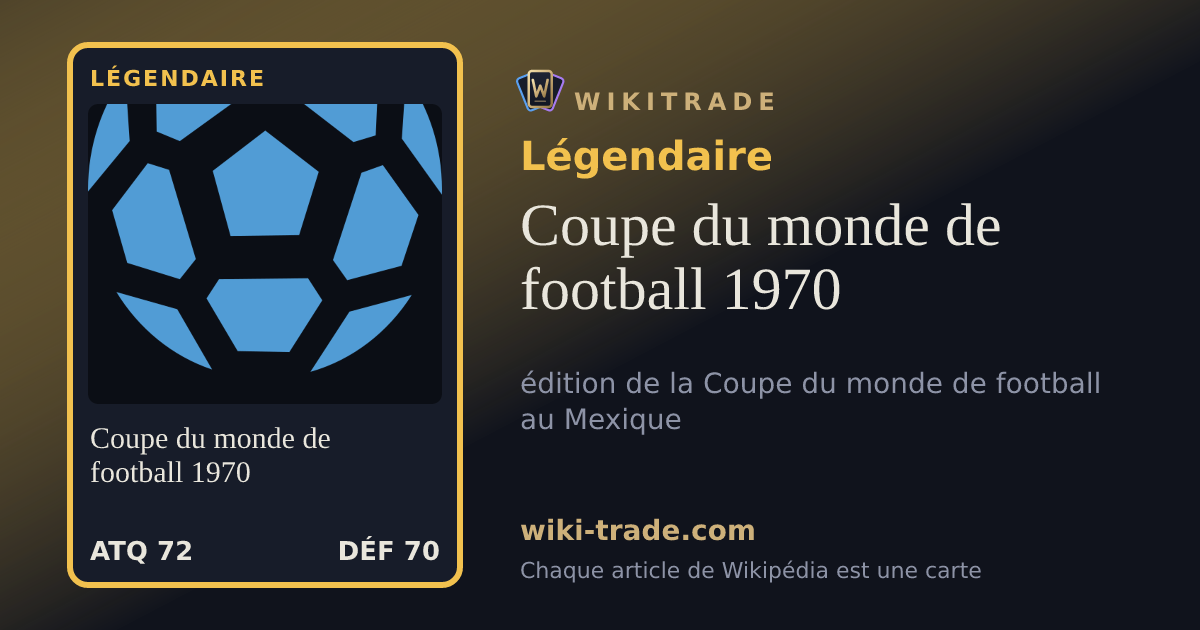 Coupe du monde de football 1970 — carte Légendaire