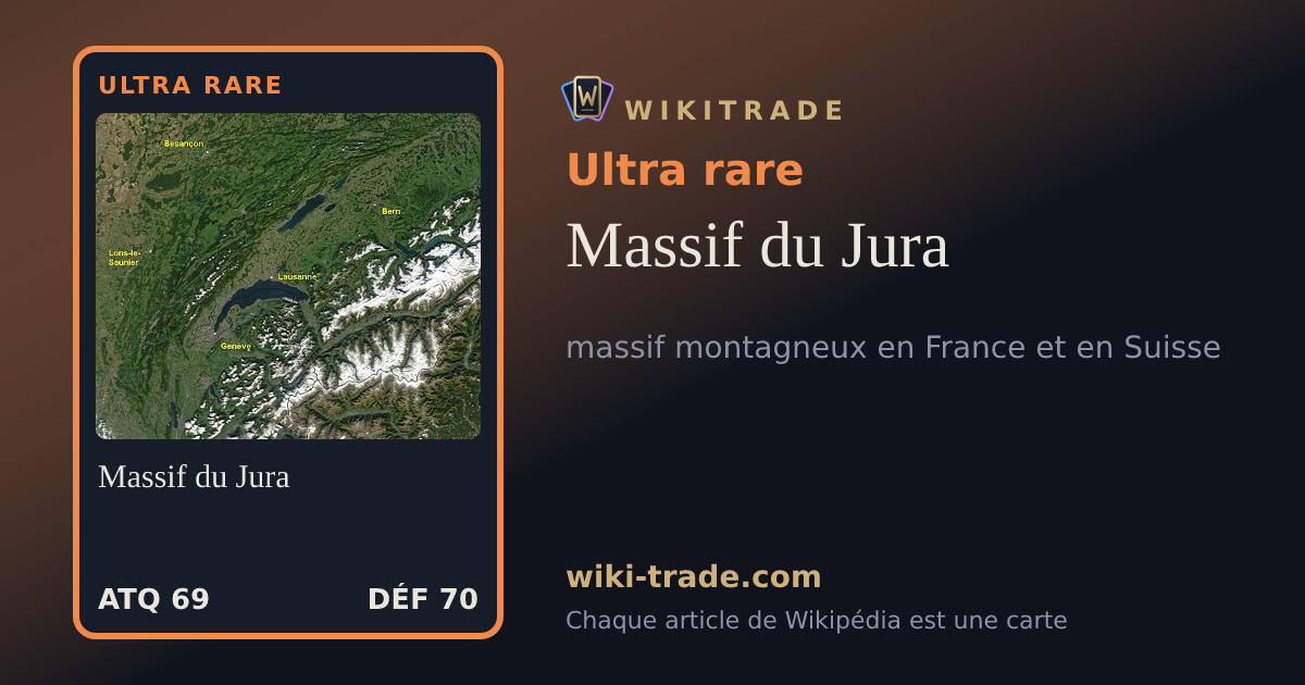Massif du Jura — carte Ultra rare