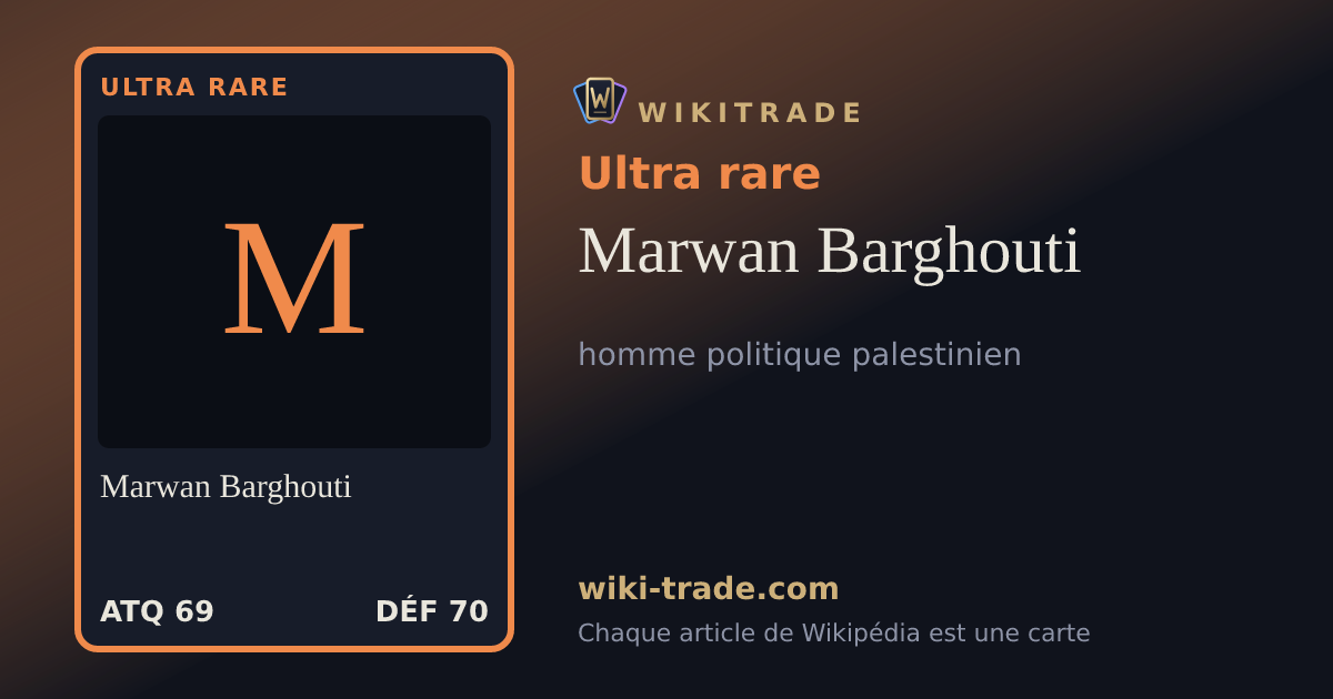 Marwan Barghouti — carte Ultra rare