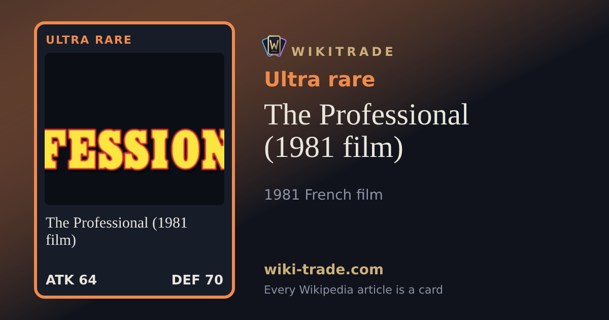 The Professional (1981 film) — Ultra rare card