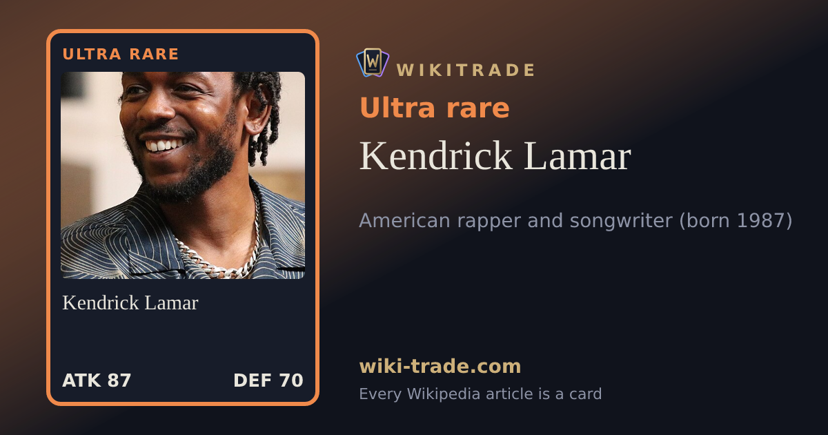 Kendrick Lamar — Ultra rare card