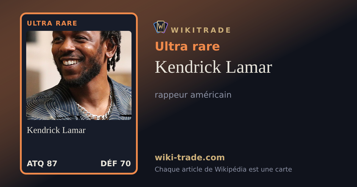 Kendrick Lamar — carte Ultra rare
