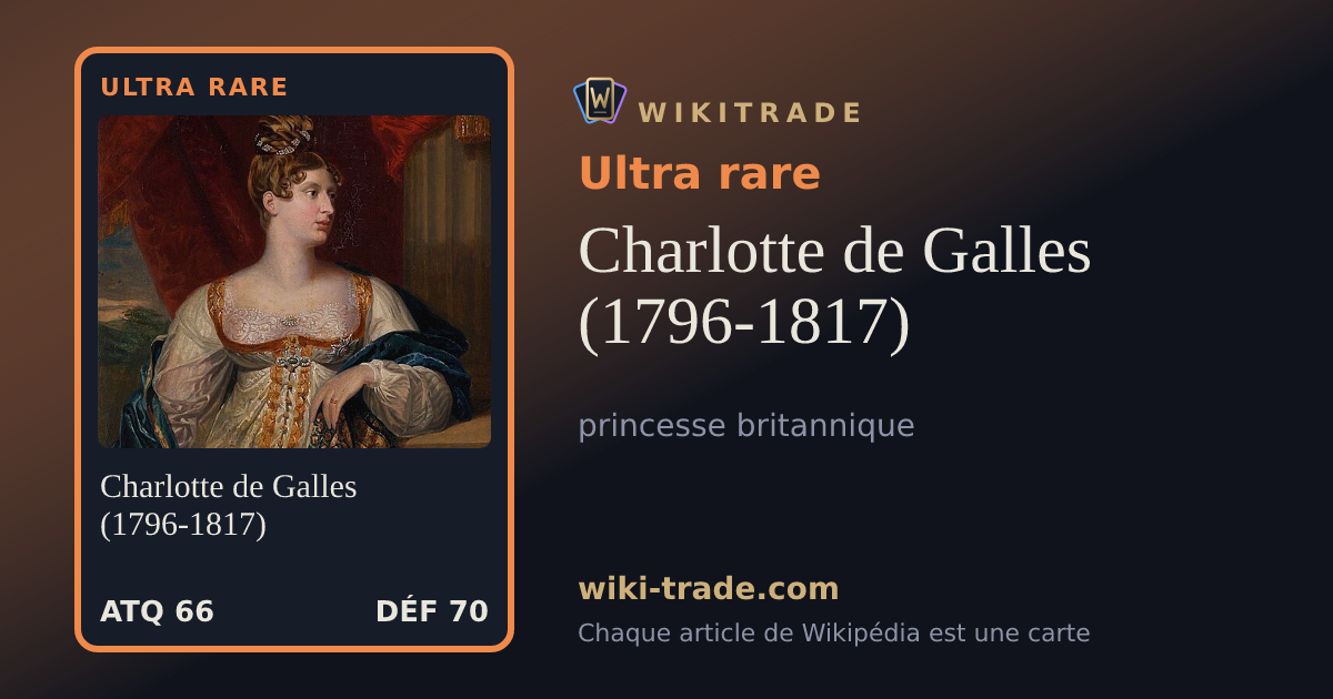 Charlotte de Galles (1796-1817) — carte Ultra rare
