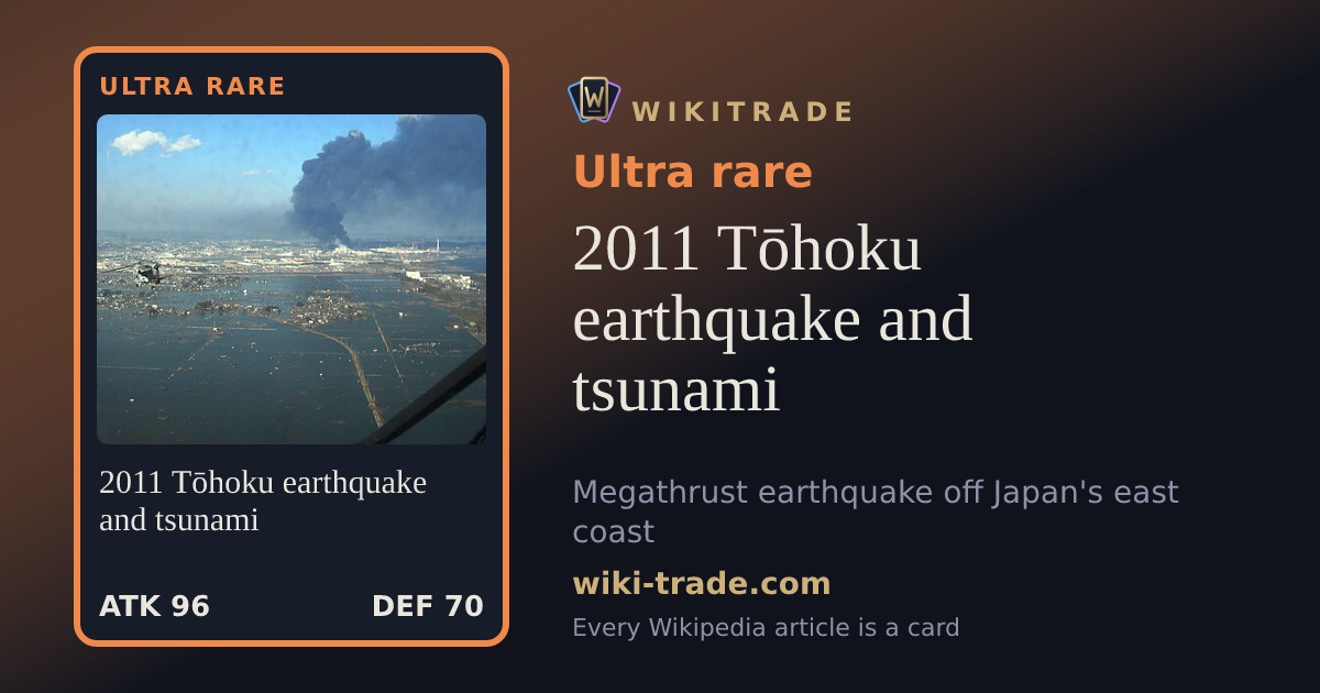 2011 Tōhoku earthquake and tsunami — Ultra rare card