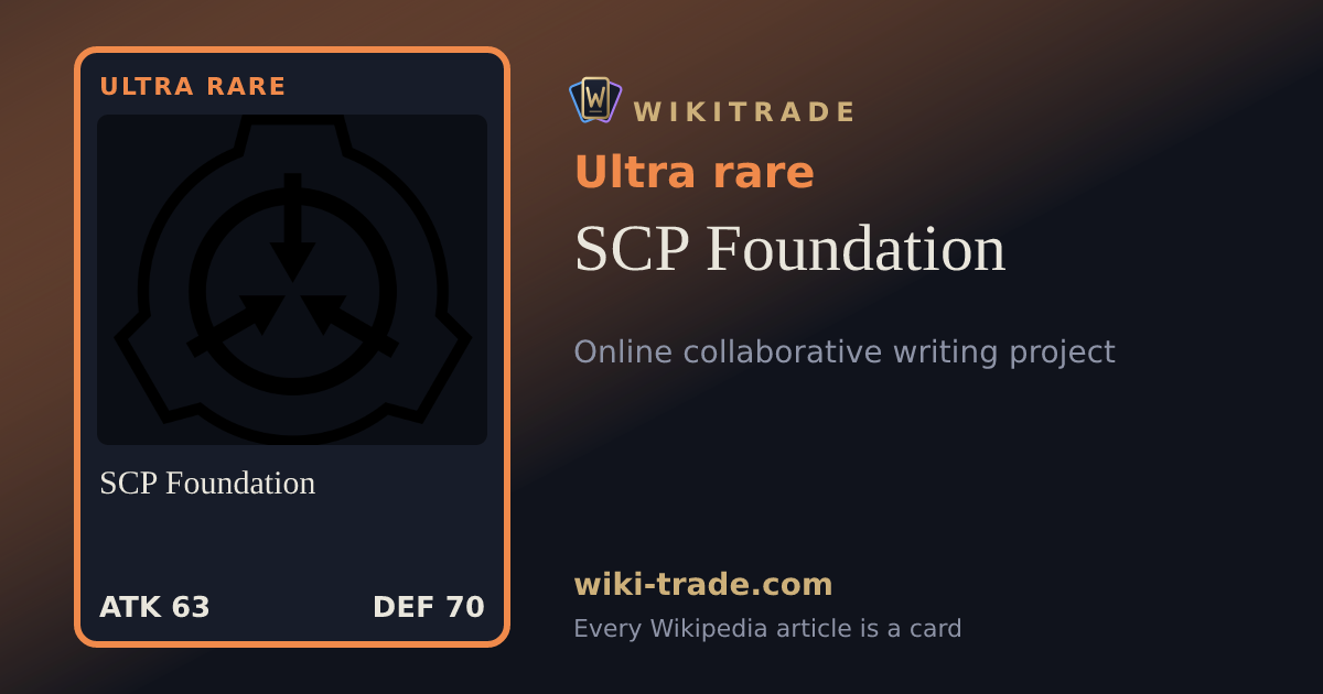 SCP Foundation — Ultra rare card