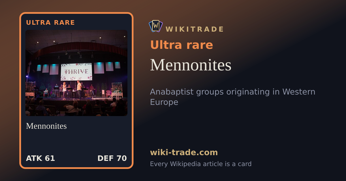 Mennonites — Ultra rare card