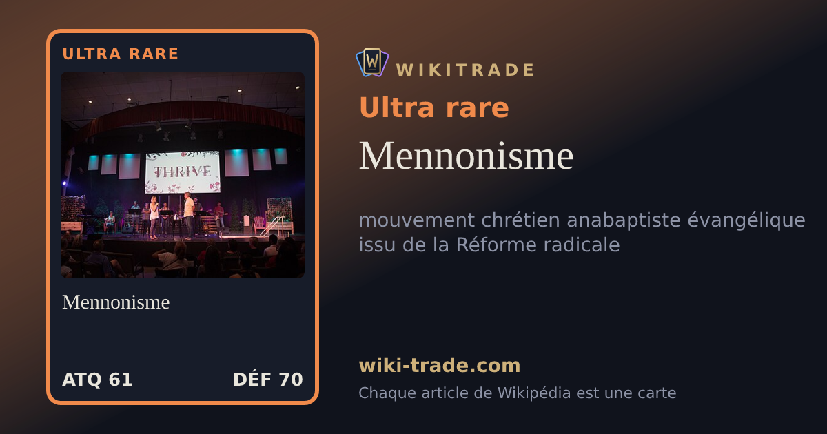 Mennonisme — carte Ultra rare