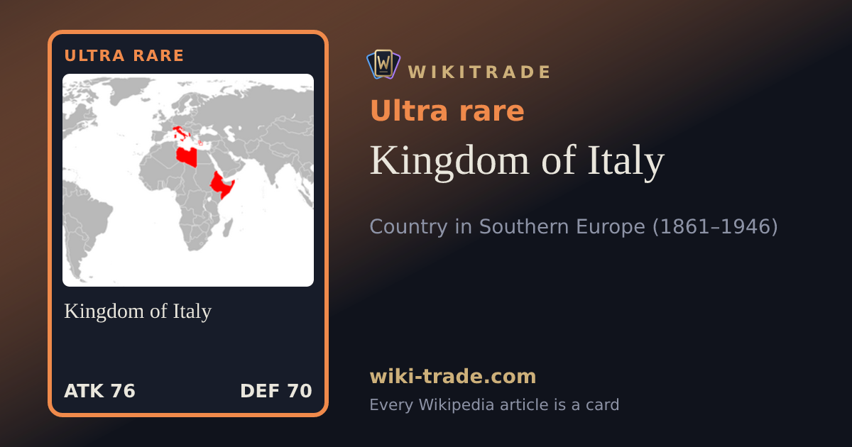 Kingdom of Italy — Ultra rare card