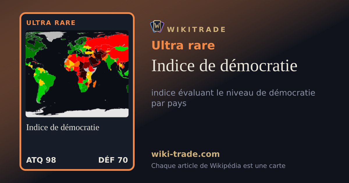 Indice de démocratie — carte Ultra rare