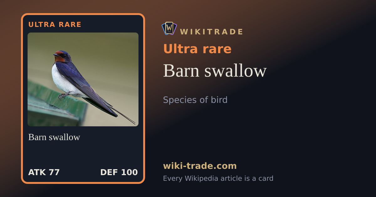 Barn swallow — Ultra rare card