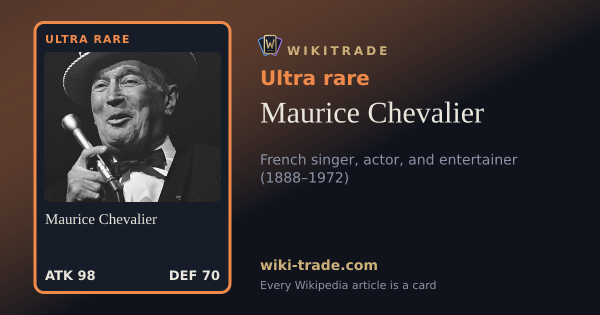Maurice Chevalier — Ultra rare card