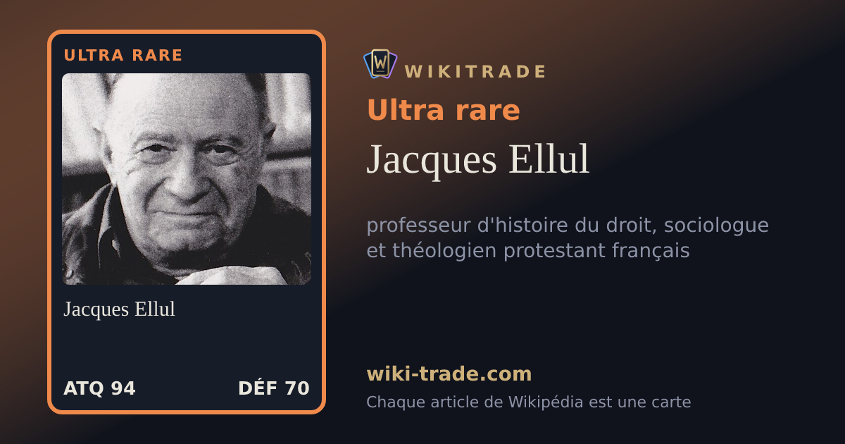 Jacques Ellul — carte Ultra rare