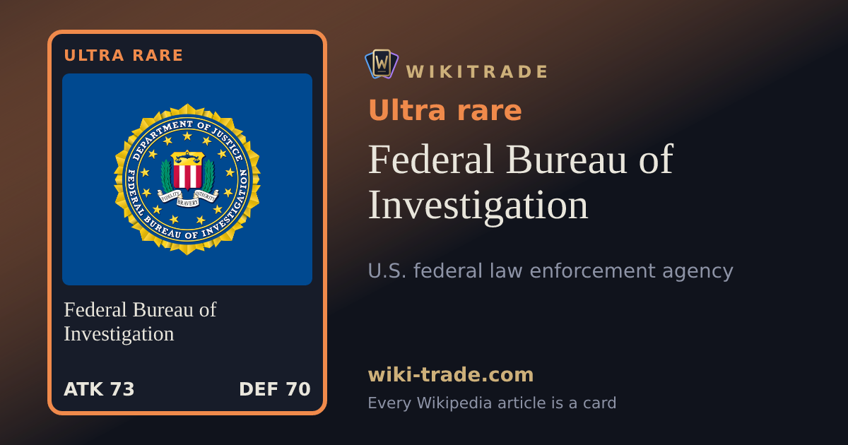 Federal Bureau of Investigation — Ultra rare card