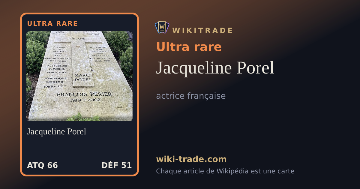Jacqueline Porel — carte Ultra rare