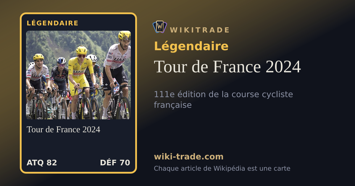 Tour de France 2024 — carte Légendaire