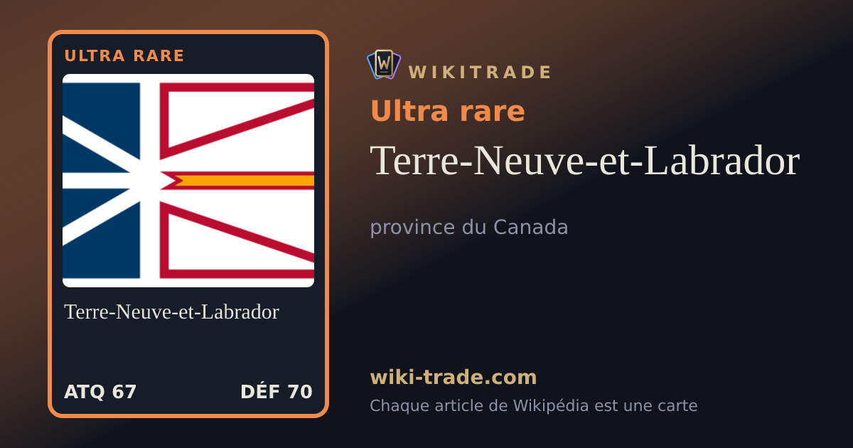 Terre-Neuve-et-Labrador — carte Ultra rare